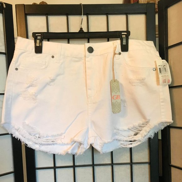 Gianni Bini Shorts Nwt Gianni Bini White Denim Ripped Cut Off
